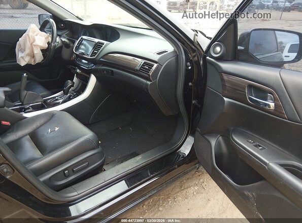 1HGCR2F83GA025265 2016 HONDA ACCORD Черный Вид салона спереди
