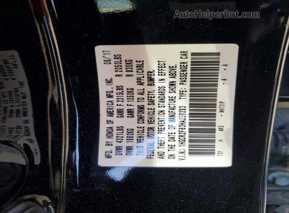 1HGCR2F83HA259293 2017 HONDA ACCORD Black 