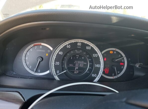1HGCR2F87GA009666 2016 HONDA ACCORD Коричневый Вид щитка приборов