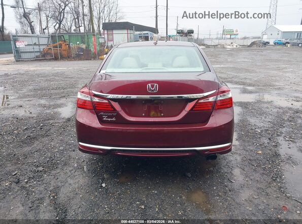 1HGCR2F87GA072850 2016 HONDA ACCORD Бордовый 