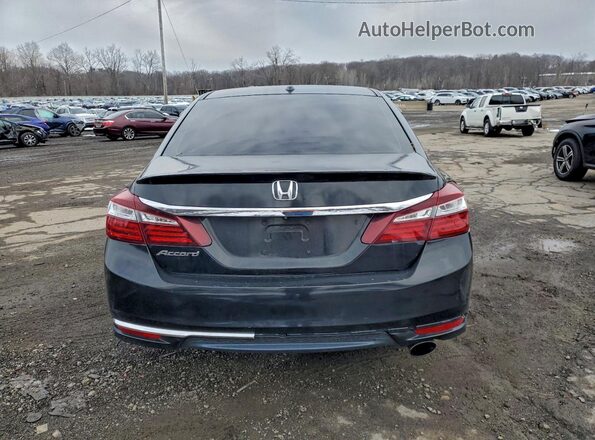 1HGCR2F87GA091575 2016 HONDA ACCORD Black Вид ззаду