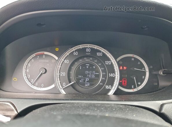 1HGCR2F87GA091575 2016 HONDA ACCORD Black Вид щитка приладів