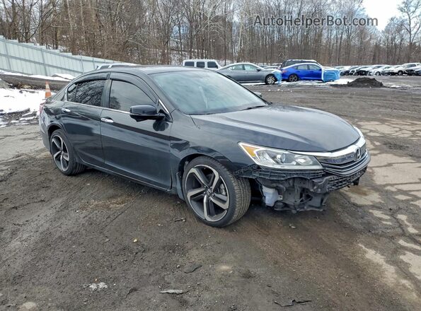 1HGCR2F87GA091575 2016 HONDA ACCORD Black Передня права чверть