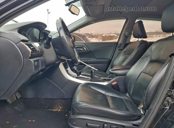 1HGCR2F87GA091575 2016 HONDA ACCORD Black Вид салону спереду