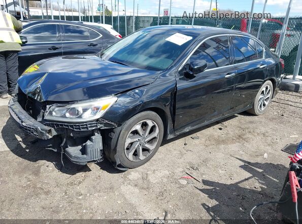 1HGCR3F03GA017943 2016 HONDA ACCORD Black Առջևի ձախ երեք քառորդ տեսարան