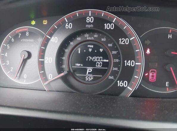 1HGCT1B35GA007498 2016 HONDA ACCORD Black Вид задніх сидінь