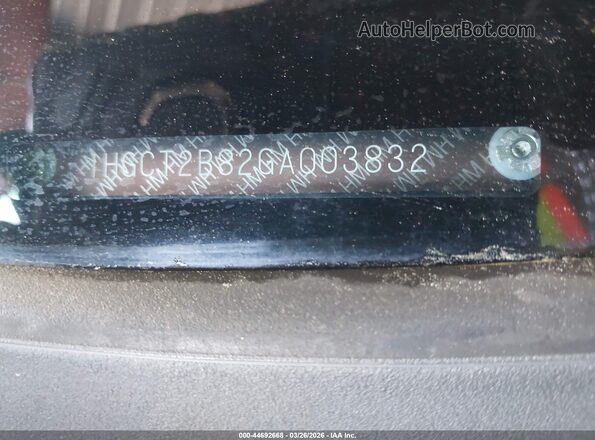 1HGCT2B82GA003832 2016 HONDA ACCORD Gray Widok komory silnika