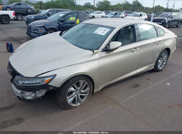 1HGCV1F10KA040615 2019 HONDA ACCORD Champagne Առջևի ձախ երեք քառորդ տեսարան