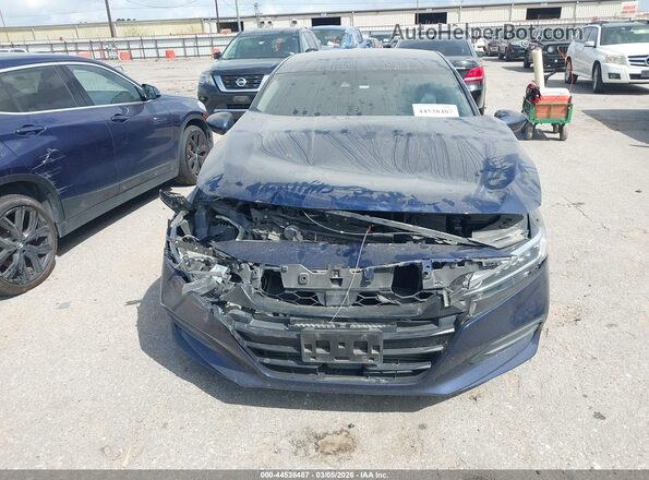 1HGCV1F11JA056630 2018 HONDA ACCORD Blue Front view
