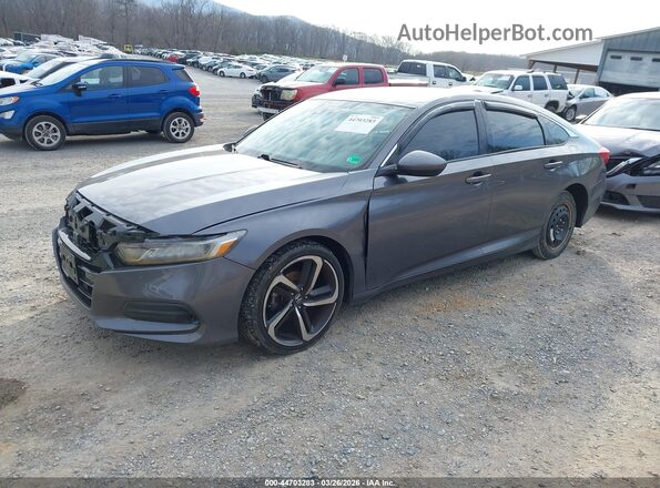 1HGCV1F13KA125254 2019 HONDA ACCORD Gray Przód lewy