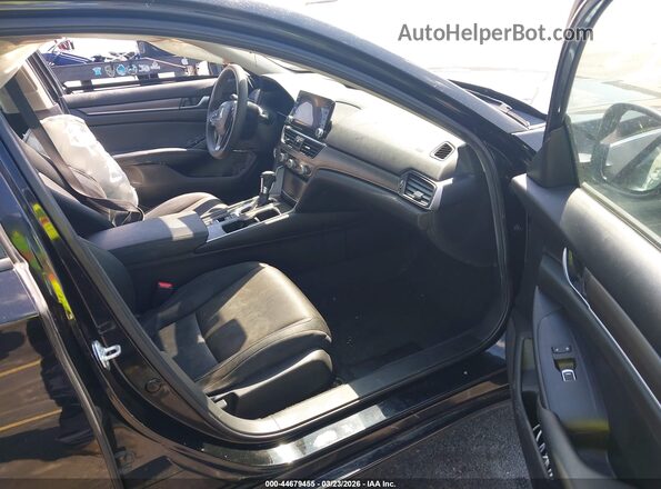 1HGCV1F13MA073403 2021 HONDA ACCORD Black წინა სალონის ხედი