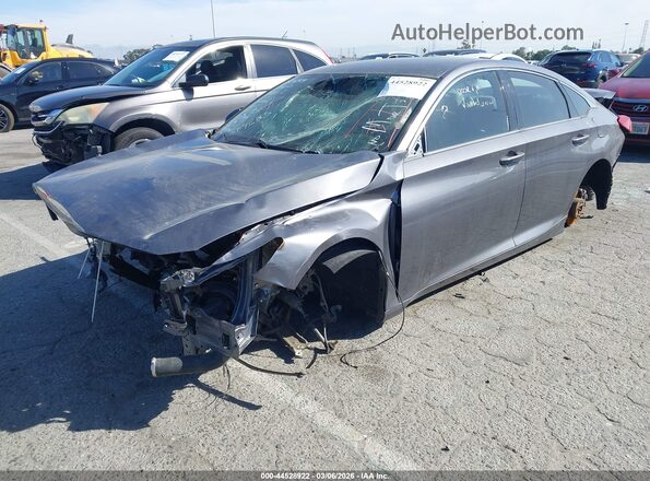 1HGCV1F15KA094685 2019 HONDA ACCORD Серый Передняя левая четверть