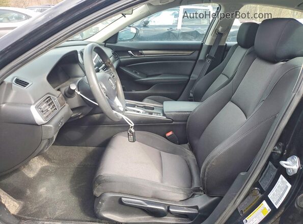 1HGCV1F15MA048177 2021 HONDA ACCORD Black Вид салону спереду