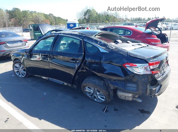 1HGCV1F16JA160773 2018 HONDA ACCORD Black Rear left