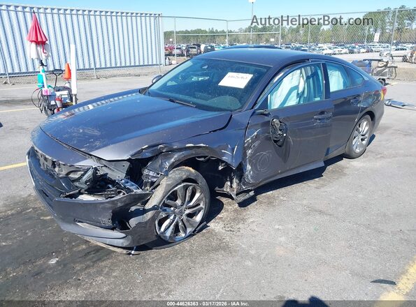 1HGCV1F17JA118886 2018 HONDA ACCORD Gray Առջևի ձախ երեք քառորդ տեսարան