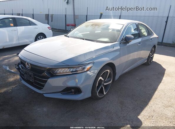 1HGCV1F30NA087097 2022 HONDA ACCORD Серый Передняя левая четверть