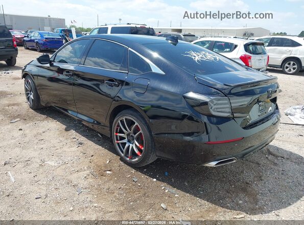 1HGCV1F31KA070420 2019 HONDA ACCORD Black Հետևի ձախ