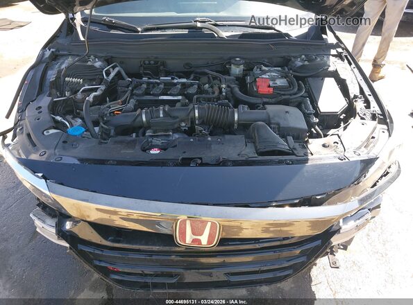 1HGCV1F31KA090716 2019 HONDA ACCORD Black უკანა ხედი