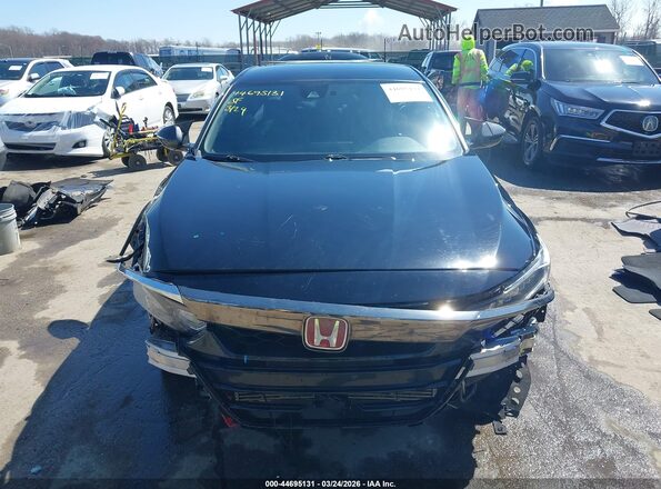 1HGCV1F31KA090716 2019 HONDA ACCORD Black უკანა სალონის ხედი