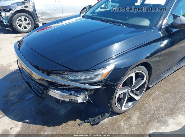 1HGCV1F31KA090716 2019 HONDA ACCORD Black წინა ხედი