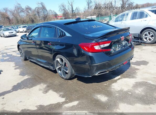 1HGCV1F31KA090716 2019 HONDA ACCORD Black უკანა მარცხენა
