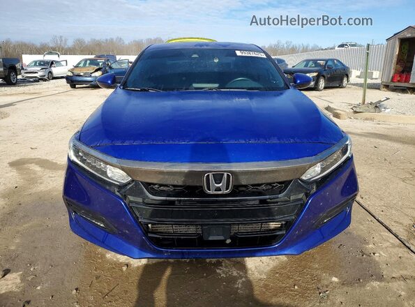 1HGCV1F31KA099755 2019 HONDA ACCORD Blue Widok z przodu