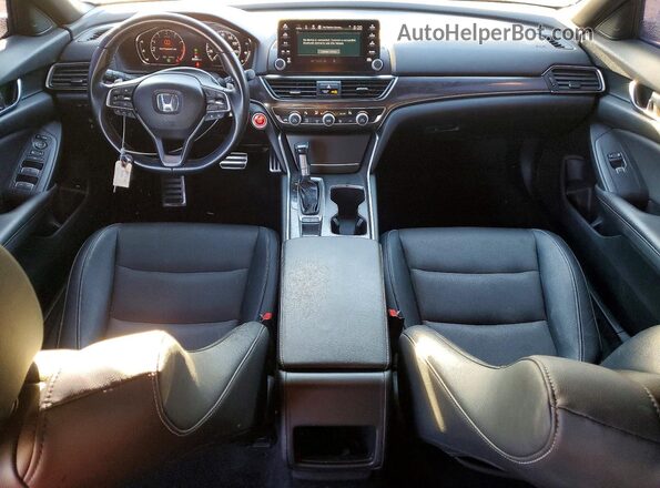 1HGCV1F31KA099755 2019 HONDA ACCORD Blue Widok deski rozdzielczej