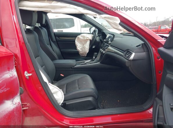 1HGCV1F31KA101181 2019 HONDA ACCORD Red Вид салону спереду