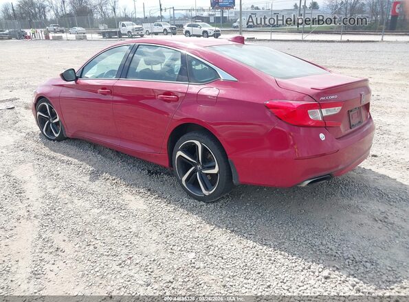 1HGCV1F31KA101181 2019 HONDA ACCORD Red Задня ліва чверть