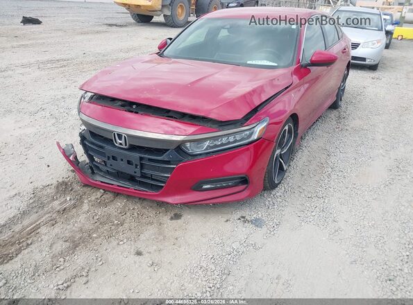 1HGCV1F31KA101181 2019 HONDA ACCORD Red Вид спереду