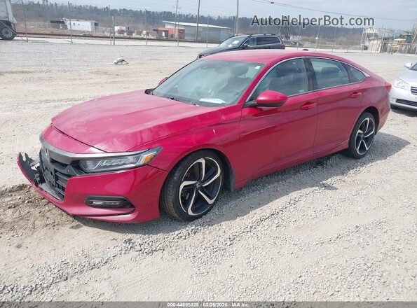 1HGCV1F31KA101181 2019 HONDA ACCORD Red Передня ліва чверть