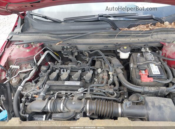 1HGCV1F31KA101181 2019 HONDA ACCORD Red Вид ззаду