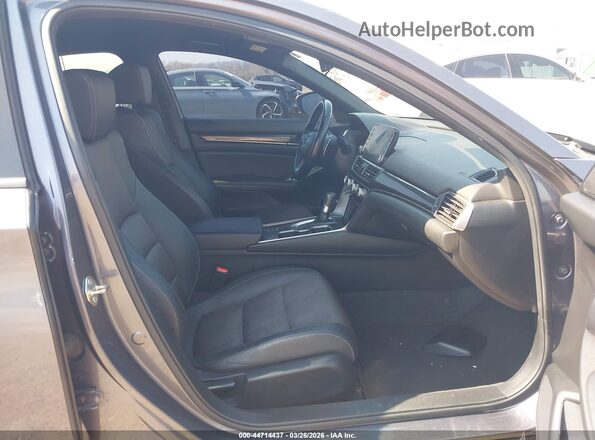1HGCV1F32KA162765 2019 HONDA ACCORD Gray წინა სალონის ხედი
