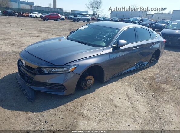 1HGCV1F32KA162765 2019 HONDA ACCORD Gray წინა მარცხენა ხედი სამი მეოთხედიდან