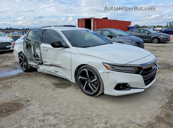 1HGCV1F32MA028504 2021 HONDA ACCORD White Front right