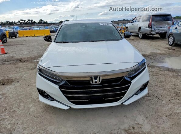 1HGCV1F32MA028504 2021 HONDA ACCORD White Front view