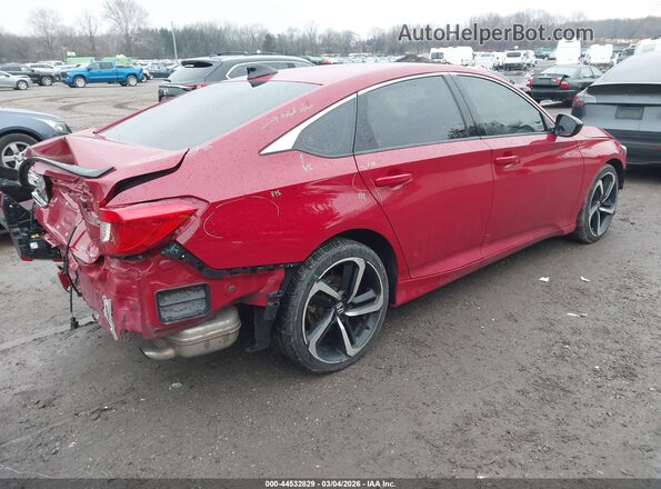 1HGCV1F32MA041530 2021 HONDA ACCORD Red Հետևի աջ