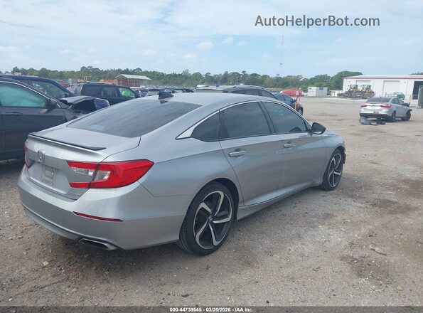 1HGCV1F32MA078268 2021 HONDA ACCORD Silver Задня права чверть