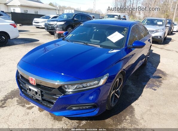 1HGCV1F33JA123987 2018 HONDA ACCORD Blue Vista tres cuartos delantera izquierda