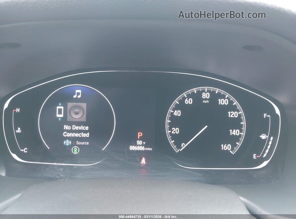 1HGCV1F33KA147207 2019 HONDA ACCORD Gray Widok tylnych siedzeń