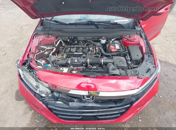1HGCV1F35JA237814 2018 HONDA ACCORD Burgundy Vista trasera