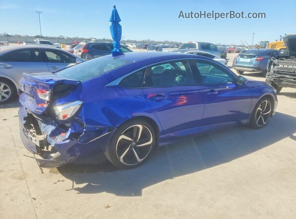 1HGCV1F35KA039641 2019 HONDA ACCORD Blue 