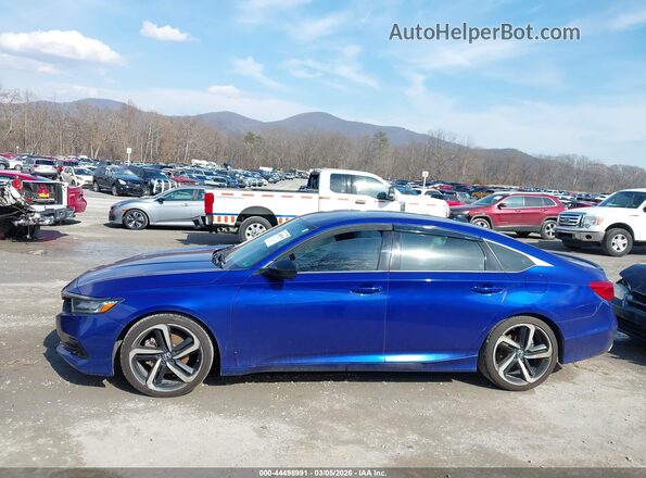 1HGCV1F35MA075204 2021 HONDA ACCORD Синий 