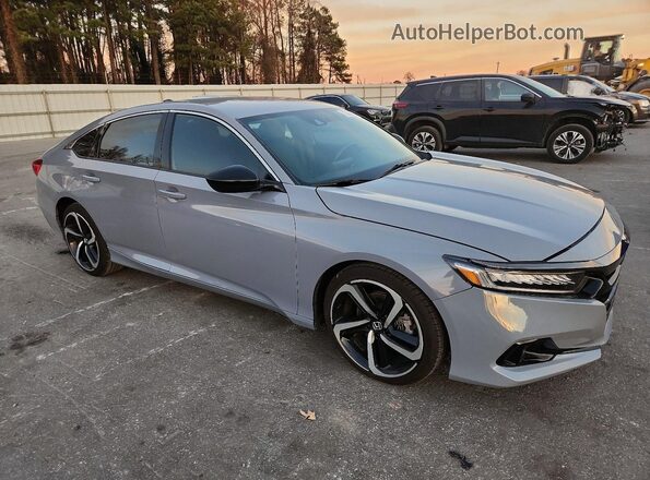 1HGCV1F35MA123932 2021 HONDA ACCORD Gray Delantero derecho