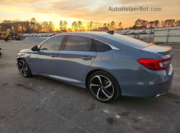 1HGCV1F35MA123932 2021 HONDA ACCORD Gray Trasero izquierdo