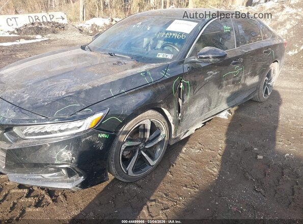 1HGCV1F36MA050523 2021 HONDA ACCORD Black Դիմացի տեսք