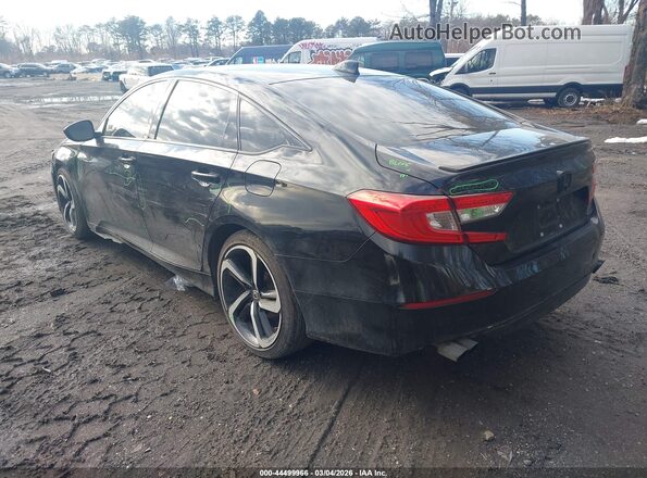 1HGCV1F36MA050523 2021 HONDA ACCORD Black Հետևի ձախ