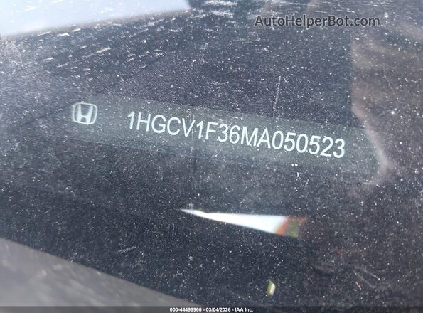 1HGCV1F36MA050523 2021 HONDA ACCORD Black 