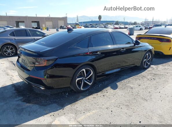 1HGCV1F36MA102426 2021 HONDA ACCORD Черный Задняя правая четверть