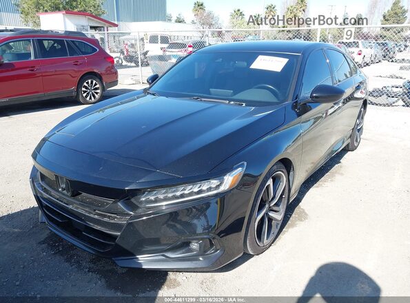 1HGCV1F36MA102426 2021 HONDA ACCORD Черный Вид спереди